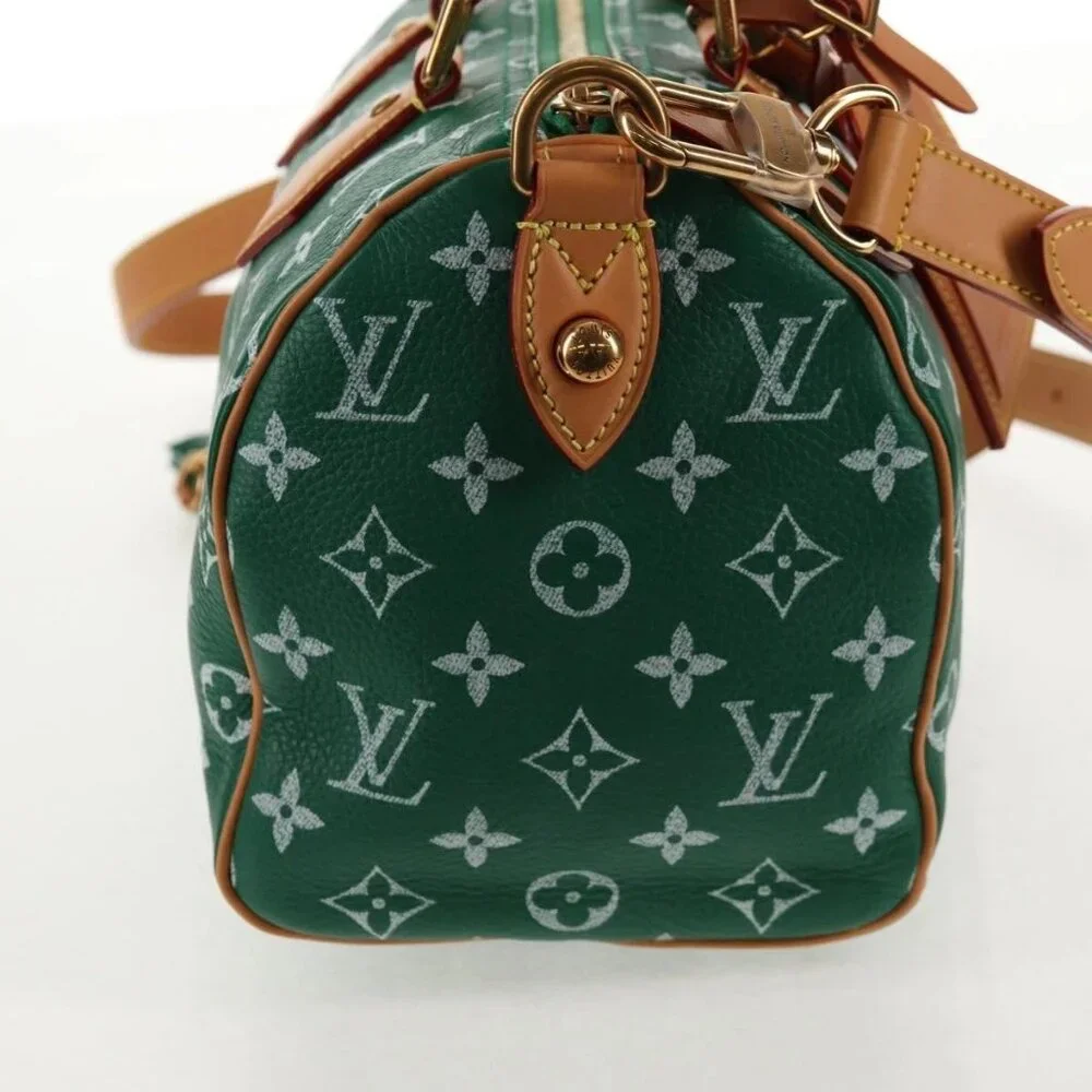 LOUIS VUITTON Monogram Speedy P9 Bandouliere 25 Bag Green M24423 LV Auth 139... - Picture 5 of 15